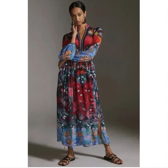 Anthropologie Bhanuni by Jyoti Patterned Maxi Dress 0 NWT